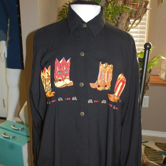 Vintage Prenzi Western Top Rockabilly Size M - Picture 1 of 5
